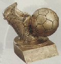 Gold Soccer Shoe and Ball Award