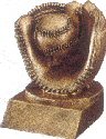 Gold Baseball Mitt and Ball  Award