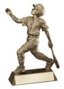 Male Baseball Gold Finish Resin Trophy