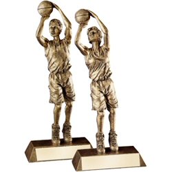 Signature series gold basketball player resin