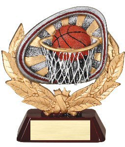 Basketball Full Colored Scene Trophy