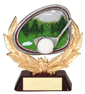 Golf Full Colored Scene Trophy