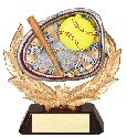 Softball Full Colored Scene Trophy