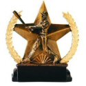 Star and Wreath Bronze Finish Baseball Award
