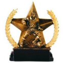 Star and Wreath Bronze Finish Male Soccer Award