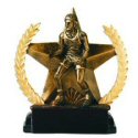 Star and Wreath Bronze Finish Wrestling Award