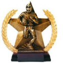 Star and Wreath Bronze Finish Football Award