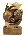 Star Swirl Football Resin Trophy
