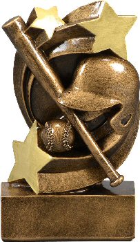 Star Swirl Baseball Resin Trophy