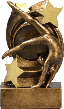 Star Swirl Gymnastic Resin Trophy