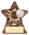 Baseball Theme Starburst Resin Trophy