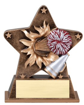 Cheerleading Theme Starburst Resin Trophy
