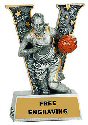 V Series Female Basketball Resin Award