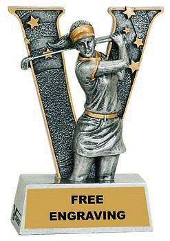 V Series Female Golf Resin Award
