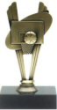 Basketball theme metal trophy