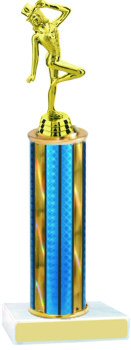 Prism Hologram Round Column Dance Trophy