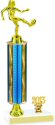 Prism Round Column Soccer Trophy with Pedestal and Trim