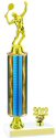 Prism Round Column Tennis Trophy with Pedestal and Trim