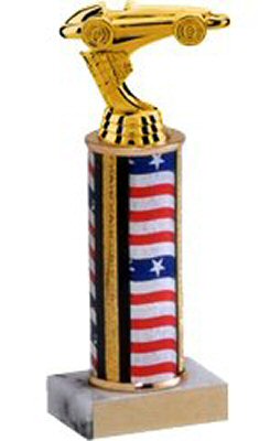Traditional series pinewood derby round column trophy