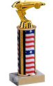 Traditional series pinewood derby round column trophy