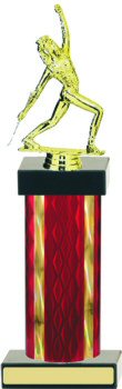 Diamond Hologram Wide Column Baton Twirler Trophy