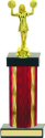 Diamond Hologram Wide Column Cheerleading Trophy