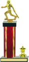 Wide Column Baseball Trophy with Trim