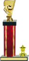 Diamond Hologram Wide Column Field Hockey Trophy with Trim