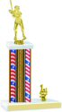 Flag Series Wide Column Baseball Trophy with Trim