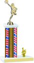 Flag Series Cheerleading Trophy with Trim