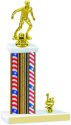 Flag Series Wide Column Soccer Trophy with Trim