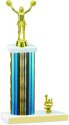 Prism Hologram Cheerleading Trophy with Trim