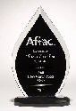Flame Acrylic Award With Black Silk Backing