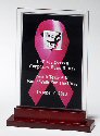 Pink Ribbon Rectangle Acrylic Award