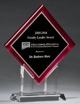 Diamond Shape Red Acrylic Award