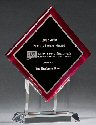 Diamond Shape Red Acrylic Award