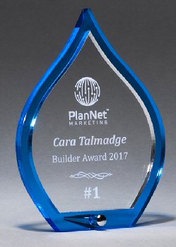 Blue Flame Acrylic with Clear Pop-Out Center