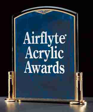 Brass Columns Marble Acrylic Award