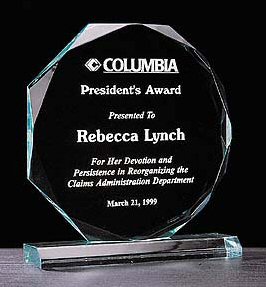 Octagon Shaped Acrylic Award