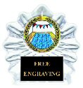 Acrylic Flame Swimming Trophy
