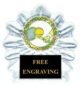 Acrylic Flame Tennis Trophy