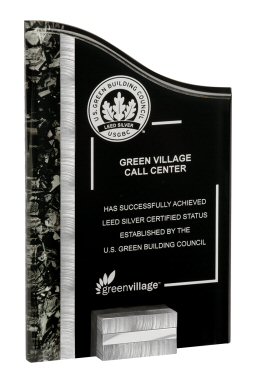 Black and Silver Inspire Acrylic Award