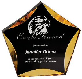 Star Black Gold Luminary Acrylic Award