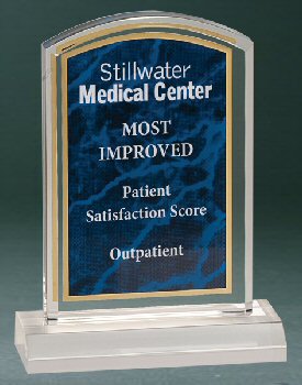 Blue Marbleized Acrylic Award