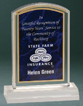 Purple Marbleized Acrylic Award