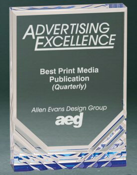 Blue Jewel Mirage Acrylics Award
