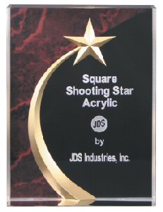 Red Marble Star Flat Acrylic
