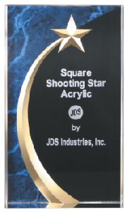 Blue Marble Star Flat Acrylic Award