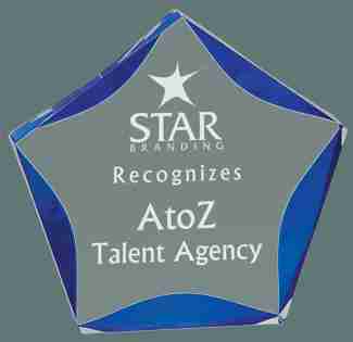 Star Clear Blue Luminary Acrylic