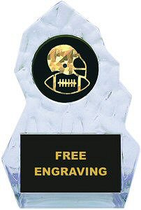 Lightning Acrylic Ice Football Trophy